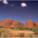 AUS NT TheOlgas 1993MAY 005  Direct sunlight on the Olga's : 1993, Australia, Ayers Rock, Date, Events, Fitzgerald - Mark & Ruth, May, Month, NT, Places, The Olgas, Wedding, Year